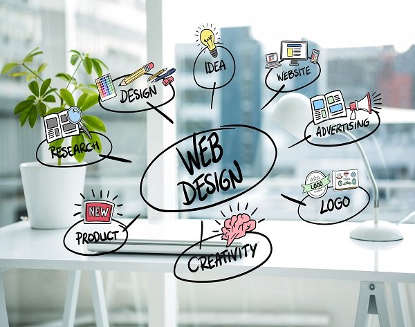 digital composite of business graphics with office background digital composite of business graphics with office background