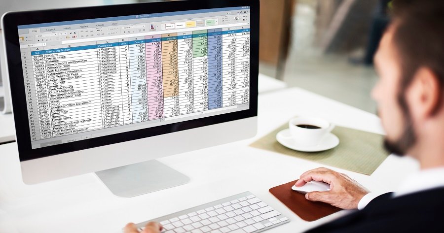Spreadsheet Marketing Budget Report File Concept Spreadsheet Marketing Budget Report File Concept